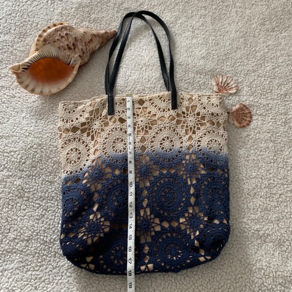 Mossimo large Boho tote Crochet Bag - Picture 3 of 9